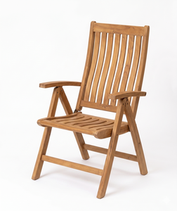 Chaise pliante en teck massif indonésien de qualité supérieure, style rustique, pour jardin, terrasse, salle à manger, mobilier d'extérieur pour projets hôteliers et de complexes hôteliers, ou pour la cour. - Product Image 3