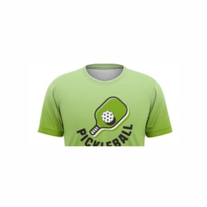 Camiseta de pickleball personalizada de manga corta, jersey deportivo de punto con estampado digital, cuello redondo, jersey atlético de pickleball 100% poliéster - Product Image 5