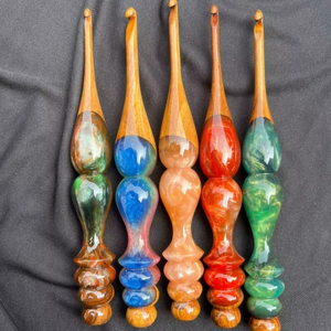 Luxury Handmade Resin <b>Crochet</b> <b>Hook</b> With Artistic Finish For Premium Crafting Experience And Elegant Style - Product Image 1
