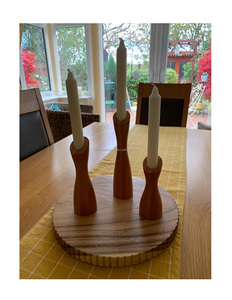 Candelabro de Madera Hecho a Mano de Diseño Único y Moderno para Navidad, Portavelas Decorativo Personalizable para Mesa, para Hogar y Hotel - Product Image 6