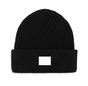 Gorros de Invierno de Alta Calidad, Gorro de Punto Liso Promocional con Logotipo Personalizado OEM, Gorros de Punto Plegables - Product Image 2