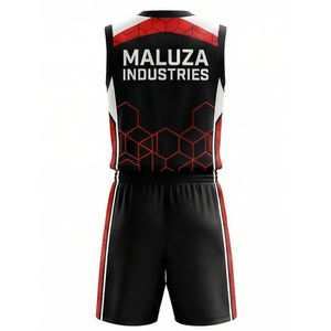 Ensemble de maillots et shorts de basket-ball personnalisés par sublimation, qualité d'exportation en gros - Product Image 3