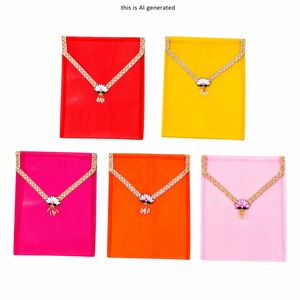 Nouvelle housse de rangement pour sari en tissu de haute qualité avec motif lotus suspendu, sac de rangement transparent pour sari, organisateur de sari de mariage, housse d'emballage cadeau - Product Image 1