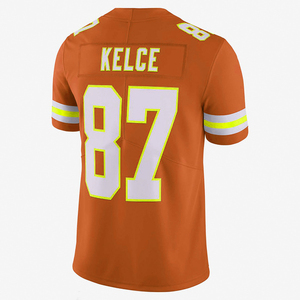 Maillot de football américain personnalisé pour adultes, col en V, 100 % polyester respirant, sublimation intégrale, nom et numéro d'équipe - Product Image 4