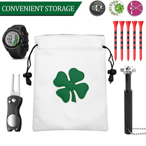 Pochette de golf en cuir véritable de qualité supérieure, conçue pour les golfeurs ayant besoin d'une solution de rangement élégante et pratique à un prix raisonnable. - Product Image 5