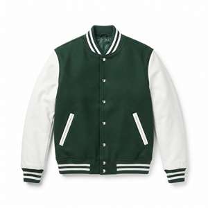 Nouvelle veste universitaire pour homme, design personnalisé Bolster Industry, en polyester/coton épais, col montant, logo frontal - Product Image 1