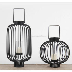 Gold and Black <b>Pillar</b> <b>Candle</b> Holder and Lanterns <b>Large</b> Size <b>Candle</b> Holder Hanging Lantern for Home & Garden Christmas Decoration - Product Image 6