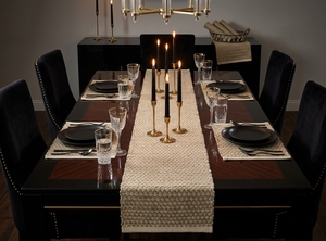 Camino de Mesa Rectangular de Algodón Orgánico con Diseño Geométrico, Estilo Escandinavo, para Comedor, Sala de Estar, Decoración del Hogar - Product Image 5