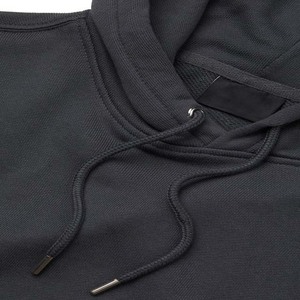 Sudadera con Capucha para Hombre, Color Gris Oscuro, Corte Regular, Color Sólido, Felpa Francesa de Algodón, Informal, con Bolsillo, para Otoño - Product Image 6