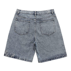 Pantalones Cortos de Mezclilla con Parches y Apliques de Estrellas, Estilo Boyfriend de Cintura Media, Ropa Casual de Verano para Hombre, Tejido de Algodón Negro Desgastado - Product Image 4