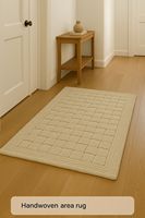 Modern cream Color Hand Tufted Wool Area Rug Non-Slip PET Friendly High Pile Home Decor Christmas Gift Living Room Picnic Use