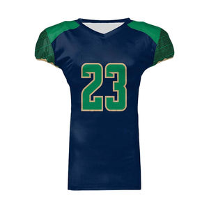 Camiseta de Fútbol Americano de Manga Corta con Cuello en V, Transpirable, de Secado Rápido, que Absorbe la Humedad, 100% Poliéster, Diseño y Talla Personalizados, Unisex - Product Image 1