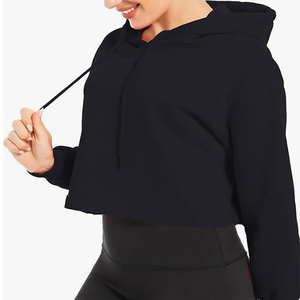 Sudadera Corta Holgada de Moda para Mujer con Estampado Personalizado y Hombros Caídos - Product Image 2