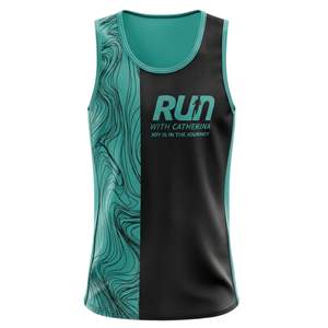 Wholesale Price Custom Design Sublimated Training Jersey Stretch Polyester Mesh <b>Running</b> Sleeveless Marathon Singlet Crew Neck - Product Image 2