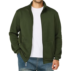 Veste polaire pour homme en gros, personnalisable avec logo, entièrement zippée, en sherpa polaire, manteau d'hiver coupe-vent, décontracté pour l'extérieur, veste OEM - Product Image 5