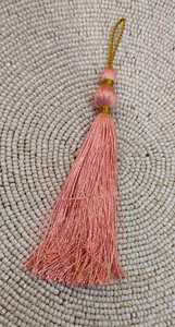 Traditional Brass Jewelry <b>Box</b> With Pink Tassel Decorative Home Accent for Bedroom Tabletop Display - Product Image 4