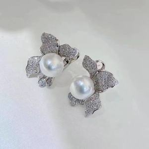 Pendientes de Perlas Naturales de 9-10 mm, Chapados en Oro de 18K, Estilo Casual, Versátiles, para Primavera/Verano, Moda - Product Image 2