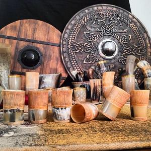 Verre à shot de style nautique en corne de buffle indienne sculptée de qualité supérieure pour la consommation, prix à partir de chez F S INTERNATIONAL - Product Image 2