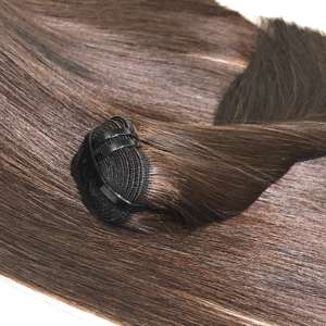 Precio al por mayor mejor calidad Vietnam cabello humano hueso recto color marrón extensiones de cabello - Product Image 4