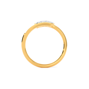 Anillo de Compromiso de Diamantes de Corte Brillante Redondo en Oro Amarillo para Mujer, Estilo Clásico - Product Image 1