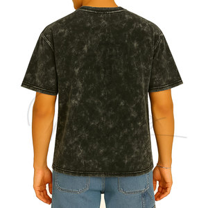 เสื้อยืดโอเวอร์ไซส์ลายพิมพ์สไตล์สตรีทแวร์สำหรับผู้ชาย ดีไซน์เนอร์ แอซิดวอช คุณภาพสูง ตัดเย็บตามสั่ง - Product Image 5
