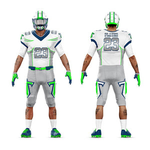 Conjunto de Uniforme de Fútbol Americano Personalizado, Impresión por Transferencia de Calor, Poliéster/Algodón, Unisex, Cintura Elástica, Número de Equipo Personalizado para - Product Image 6