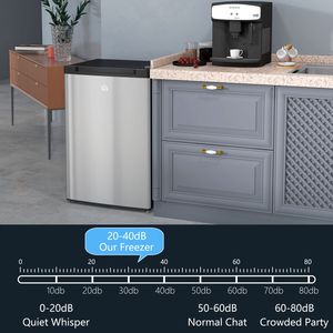 Mini congélateur vertical compact de 3,0 pieds cubes avec porte simple réversible et thermostat réglable Small H - Product Image 4