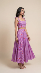 Conjunto de Top y Falda Estampado con Corazones para Mujer, de Algodón, Casual de Verano, Ligero y Cómodo, Proveedor al por Mayor - Product Image 5