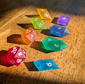 Resin <b>Dice</b> Set Handmade <b>Polyhedral</b> <b>Dice</b> Glitter Colors Custom Shapes For Tabletop Board Games - Product Image 4