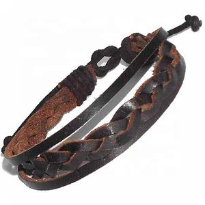 Pulsera de cuero ajustable de alta calidad con cerradura Brazaletes y pulseras de moda - Product Image 3