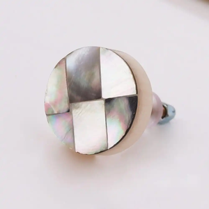 100% Mother-of-pearl Customized FAIZA CRAFT Handmade Round Drawers Pulling <strong>Knobs</strong> for Kitchen Wardrobe Made India Direct Supply - Product Image 4