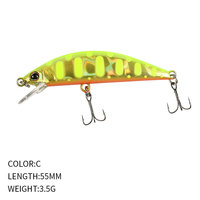 Leurre de pêche artificiel dur en ABS de 55 mm 3,5 g pour la pêche en eau douce et en eau salée, leurre de pêche coulant pour la truite et l'alboum