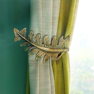 Sujetadores de Cortinas de Plástico con Acabado en Oro Antiguo, Decorativos para Ventanas de Sala de Estar - Product Image 1