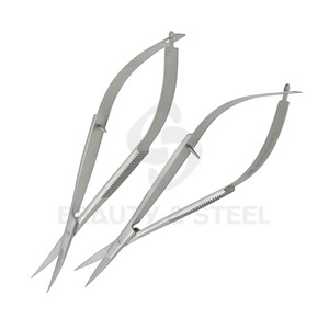 Ciseaux à cuticules professionnels à ressort avec pointes ultra-fines et corps en acier inoxydable pour des soins de précision - Product Image 2