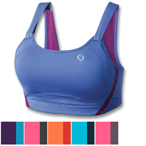 Seamless Gray Sports Bra With Wide Straps And Square Neckline For Women Fitness Yoga Wear - Product Image 4
