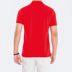 Polo de Piqué de Algodón Rojo de Manga Corta para Hombre, de Alta Calidad, Color Sólido, Corte Regular Informal, Diseño Transpirable - Product Image 5