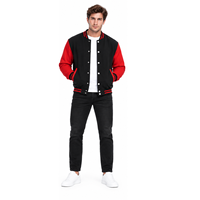 Veste universitaire personnalisée style baseball pour équipe, 100 % fibre de polyester, écologique, coupe-vent, OEM ODM, vêtements en gros