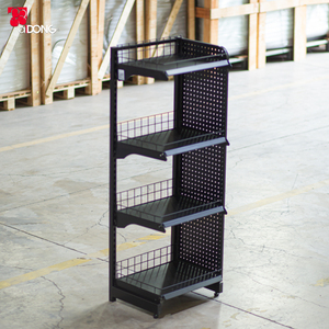 ชั้นวางสินค้าโลหะแบบกำหนดเอง OEM สำหรับงานเบา พร้อมแผงหลังแบบ Pegboard 4 ชั้น สำหรับซูเปอร์มาร์เก็ตและร้านขายของชำ ADONG A113 - Product Image 2