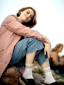 Chaussettes d'hiver décontractées pour hommes de qualité supérieure, respirantes, confortables, en tricot Spandex/Nylon, résistantes aux déchirures, personnalisables, couleur unie - Product Image 4