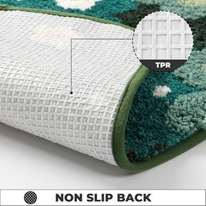 Tapis de salle de bain en microfibre personnalisés, élégants, aux motifs vibrants, en peluche tuftée, doux et absorbants, avec support antidérapant en TPR, pour la porte - Product Image 4