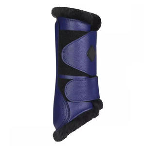 Protège-tibias en néoprène avec fourrure pour chevaux, pour la protection des jambes et la prévention des blessures, équipement équestre et vétérinaire - Product Image 2