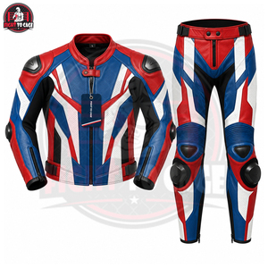 Premium Quality Split Track <b>Racing</b> Leather Suit Two-Piece Perforated Motorcycle Biker Outfit Cowhide Leather <b>Racing</b> <b>Jacket</b> Pant - Product Image 6