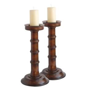 ชุดเชิงเทียนไม้ 2 ชิ้น ตกแต่งบ้านแบบธรรมชาติ - Product Image 2