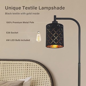 Lámpara de Pie Contemporánea con Pantalla de Tela e Interruptor de Pie para Iluminación del Hogar y la Oficina - Product Image 3