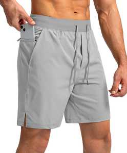 Men's Casual Beach Swim Shorts Set with Printed <b>Elastic</b> Waist Trunks Knee Length Quick Dry Eco-Friendly OEM Service Available - Product Image 1