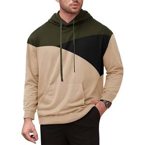 เสื้อฮู้ดผู้ชายผ้าโพลีเอสเตอร์ผสมคอตตอนแบบสวมหัว ปรับแต่งได้ มีกระเป๋า ผ้าฟลีซหนานุ่ม สีพื้น สำหรับฤดูหนาว สไตล์ลำลอง สตรีทแวร์ - Product Image 1