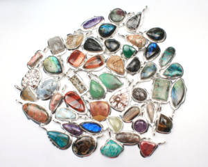 Colgante de Gema Natural para mujer, diseño bohemio elegante para mujer, Collar de plata alemana, venta al por mayor, regalo de América - Product Image 2