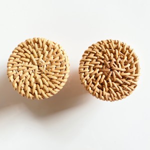 Poignée de porte en rotin naturel pour meubles, poignée de porte d'entrée, poignée de tirage pour bibliothèque et placard – Coût fournisseur - Product Image 3