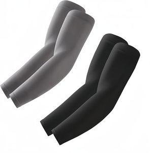 Men Solid Color Full <b>Sleeve</b> <b>Compression</b> <b>Arm</b> <b>Sleeves</b> UPF50+ Polyester Sun Protection Cooling for Cycling Running Training - Product Image 1