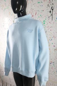 Sweat-shirt à col montant 100% coton avec broderie appliquée, col large, URBAN PRODUCTIONS - Product Image 4